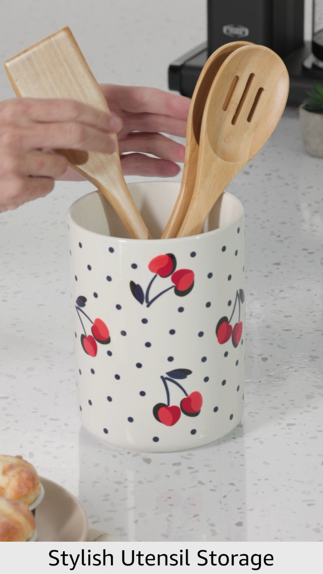 Amazon.com: Kate Spade New York Vintage Cherry Dot 4-Piece Utensil
